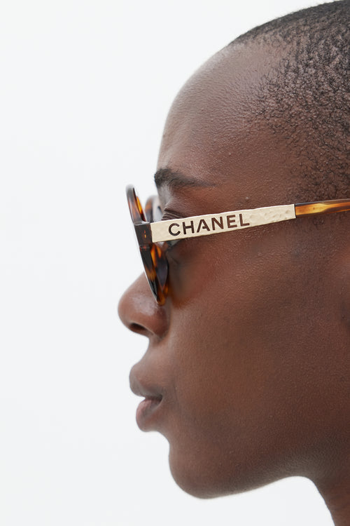 Chanel Brown 
Gold 5441 Circular Sunglasses