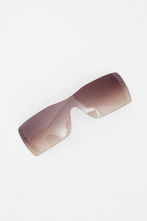 Chanel Brown 
Silver 5067 Shield Sunglasses