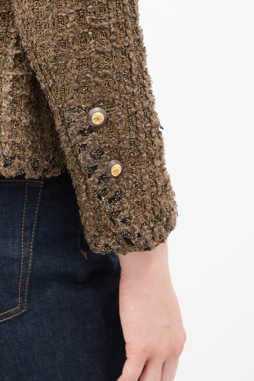 Chanel Fall 1993 Brown Tweed Four Pocket Blazer