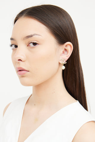 Chanel CC Pearl Drop Spring 2013 Earrings