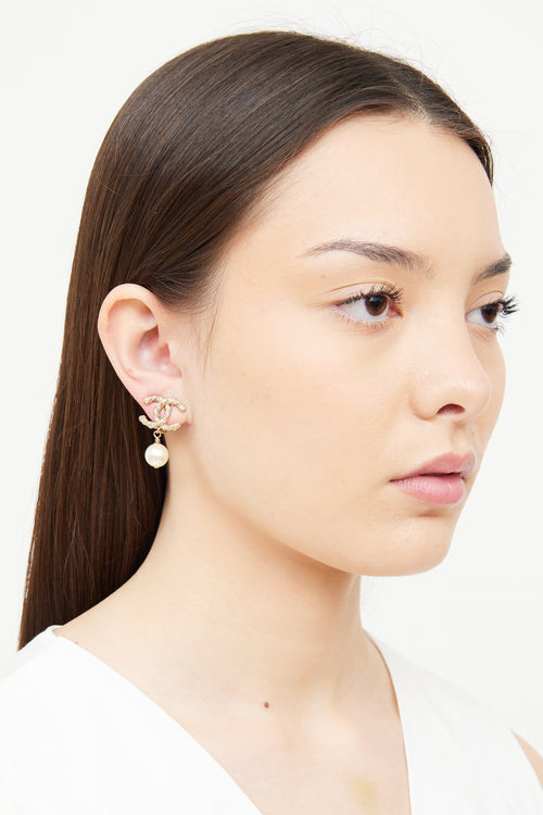 Chanel CC Pearl Drop Spring 2013 Earrings