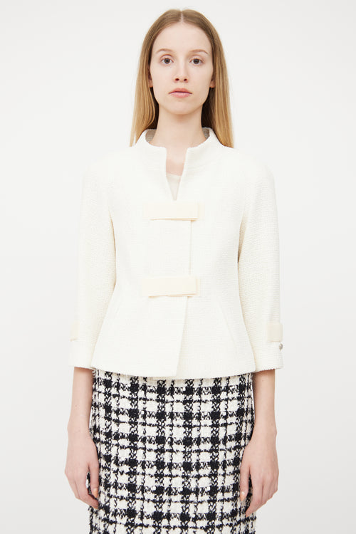 Chanel Spring 2017 Cream Tweed Blazer