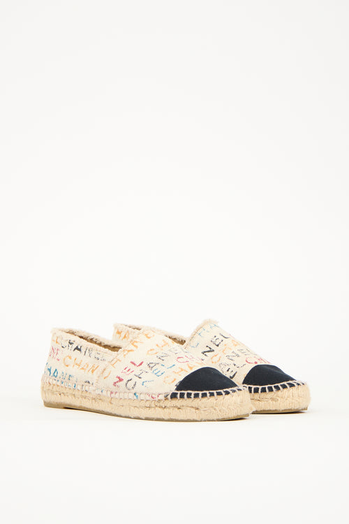 Chanel Multicolour Canvas CC Espadrille