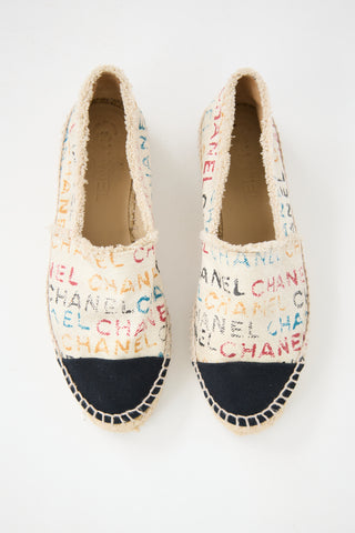 Chanel Multicolour Canvas CC Espadrille