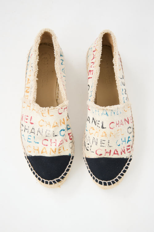 Chanel Multicolour Canvas CC Espadrille