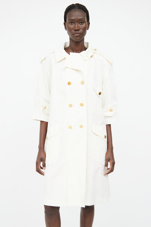 Chanel Cream 
Gold Trench Coat