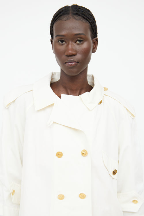 Chanel Cream 
Gold Trench Coat