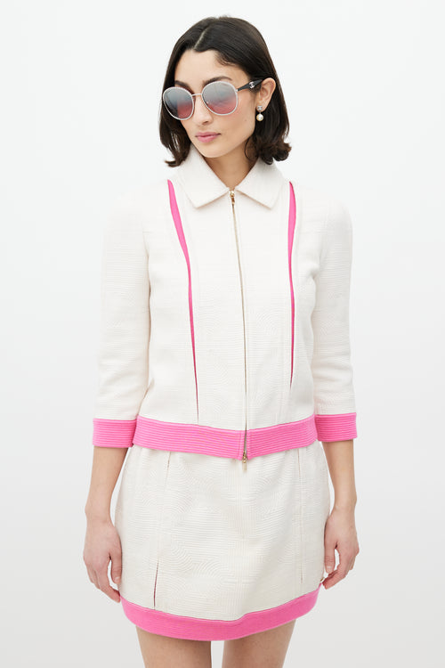 Chanel Cream 
Pink Ribbed Co-Ord Set