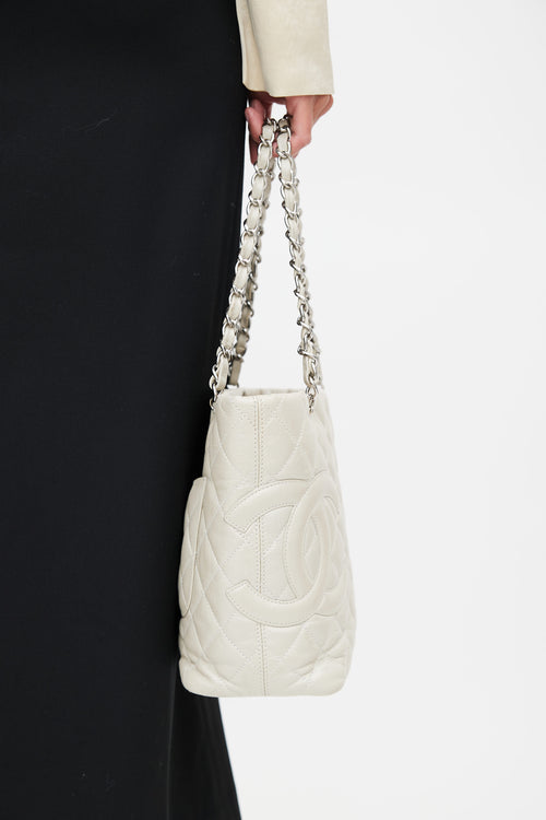 Chanel 2006 Cream Cambon Cotton Club Tote Bag