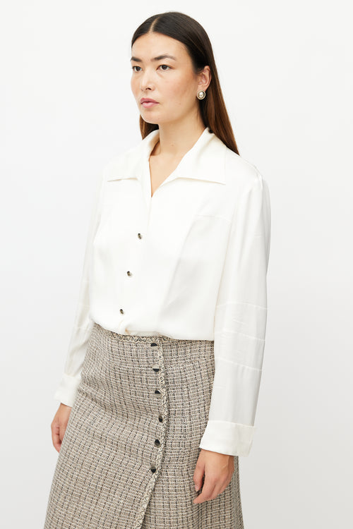 Chanel Cream Silk Shirt