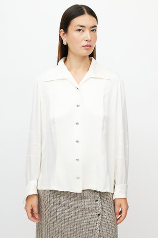 Chanel Cream Silk Shirt