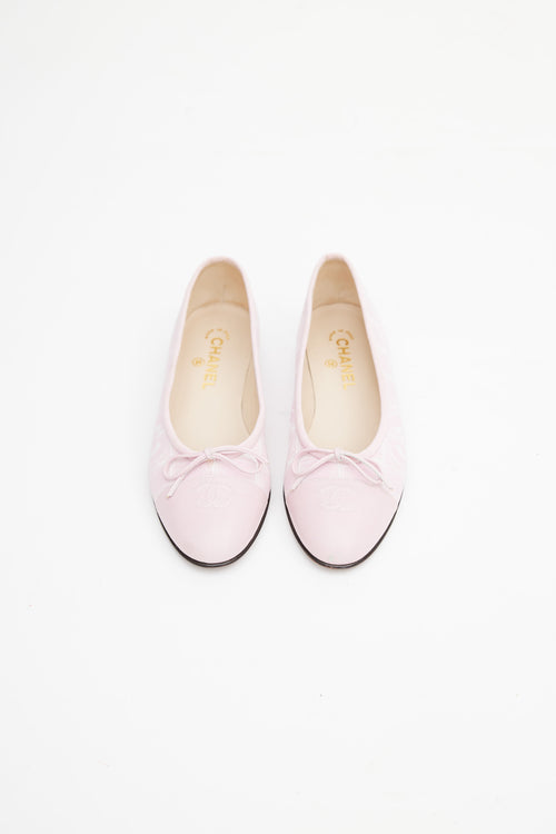 Chanel Cruise 2004 Pink Canvas Ballet Flat