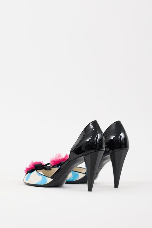 Chanel Cruise 2007 Black 
Multicolour Patent Embellished Heel