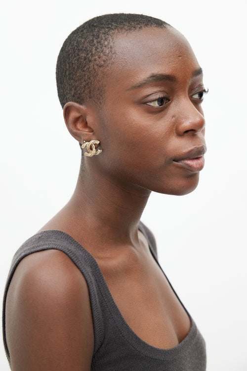 Chanel Cruise 2016 Gold Twist CC Earring