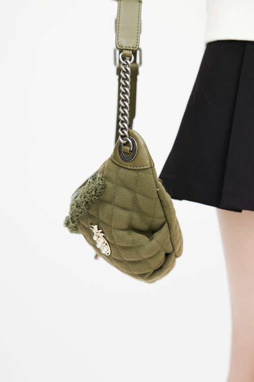 Chanel Cruise 2017 Khaki Canvas Coco Cuba Belt Bag