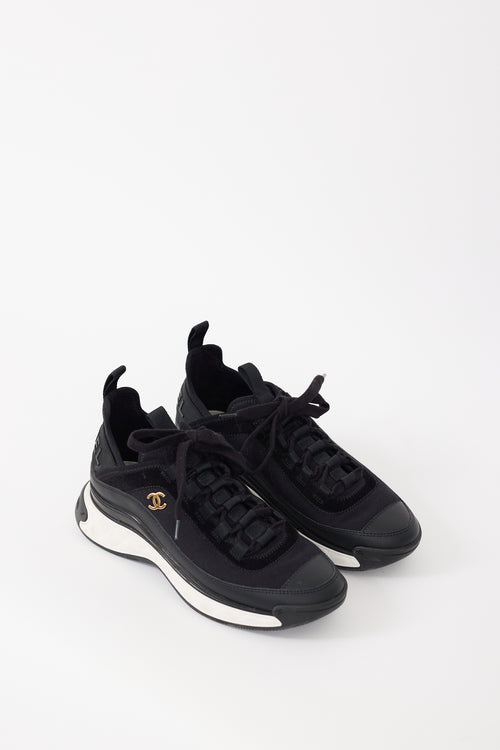 Chanel Cruise 2020 Black CC Logo Sneaker