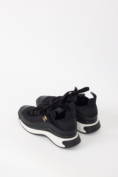 Chanel Cruise 2020 Black CC Logo Sneaker