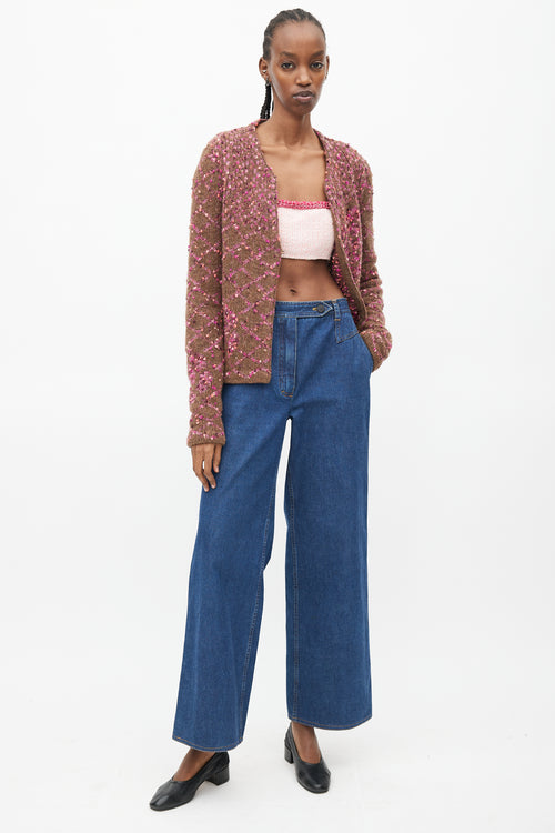 Chanel Cruise 2021 Pink Tweed Crop Top