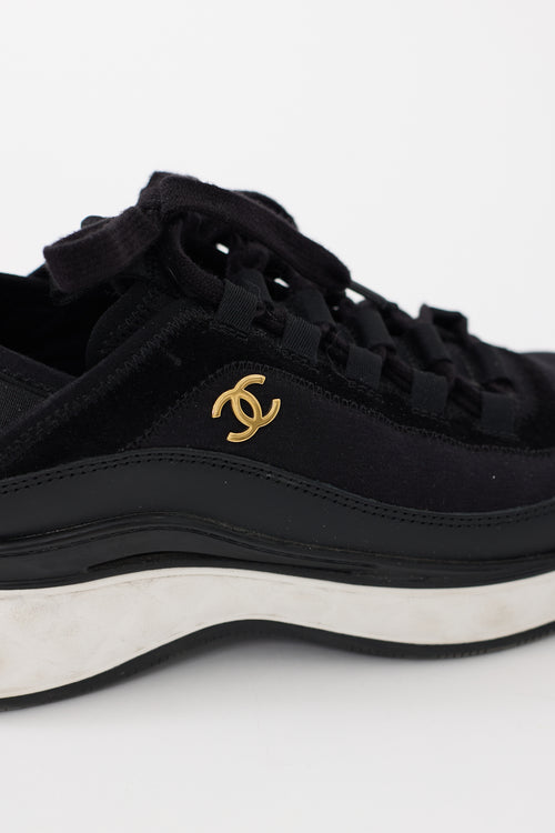 Chanel Cruise 2020 Black CC Logo Sneaker