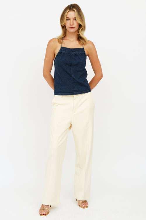 Chanel Denim Halter Top