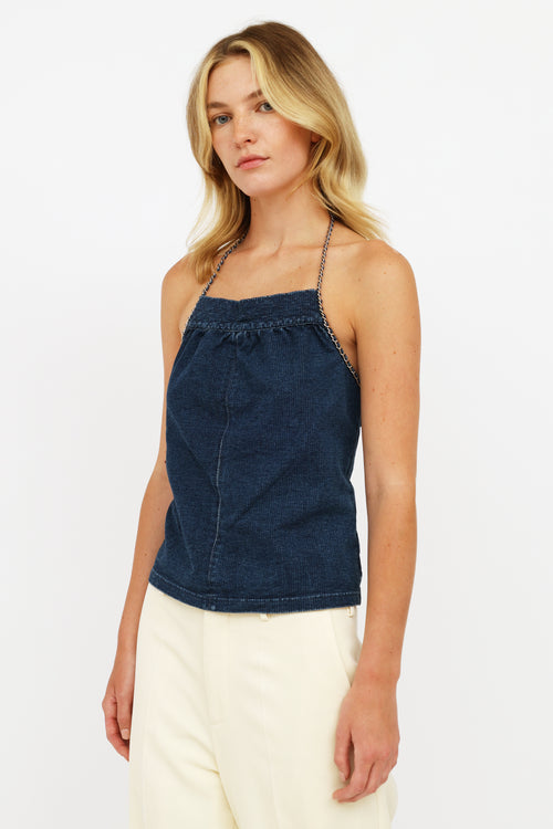 Chanel Denim Halter Top