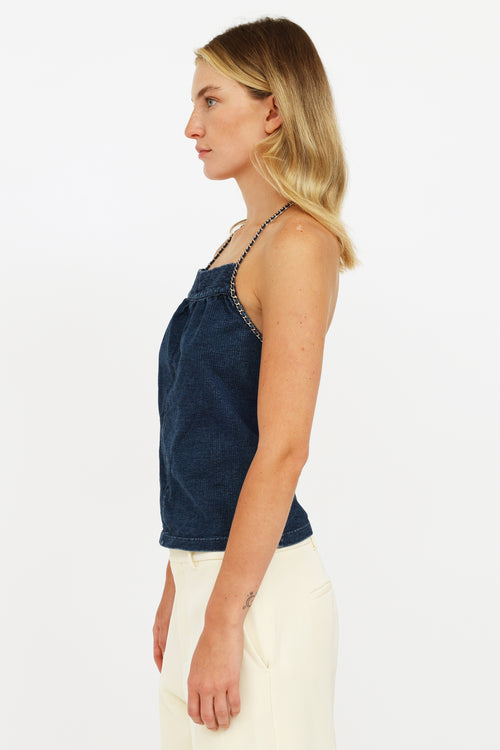 Chanel Denim Halter Top