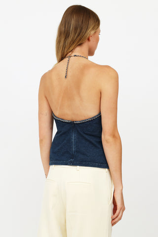 Chanel Denim Halter Top