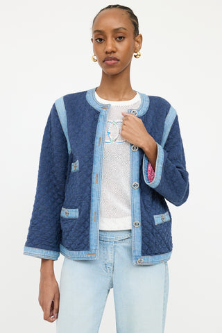 Chanel Blue S/S 2020 Denim Quilted Jacket