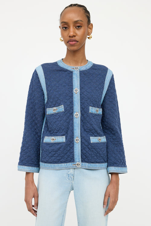 Chanel Blue S/S 2020 Denim Quilted Jacket