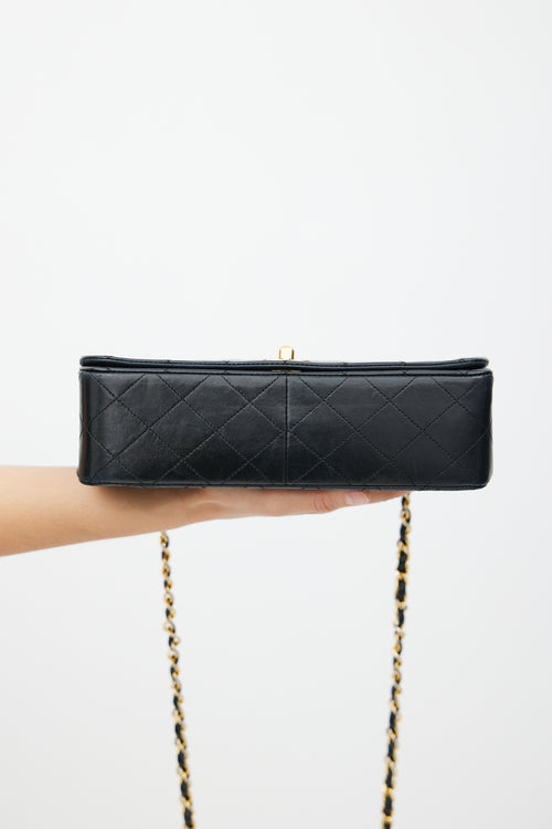 Chanel Early 1990s Black Quilted Leather Full Flap Bag