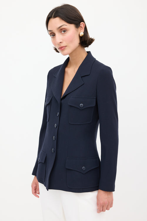 Chanel F/W 1997 Navy Wool Blazer