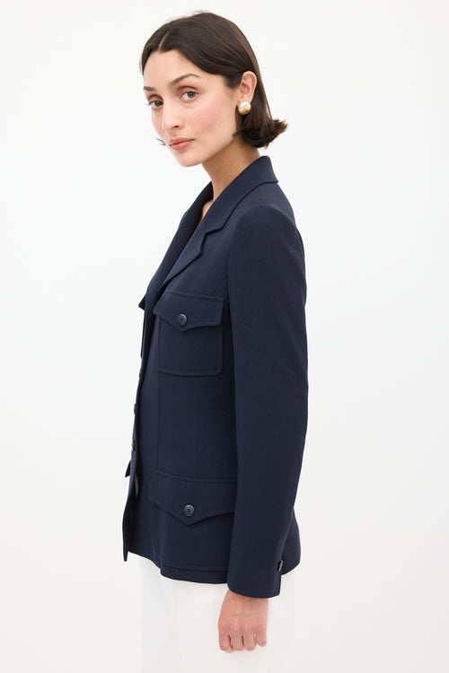 Chanel F/W 1997 Navy Wool Blazer