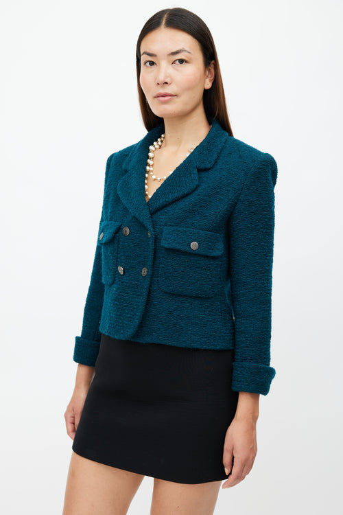 Chanel Fall 1997 Dark Green Tweed Blazer