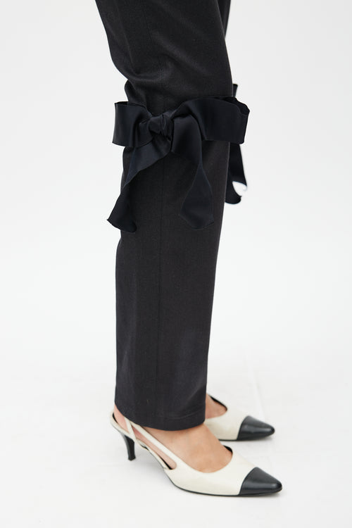 Chanel Fall 2005 Black Silk Bow Trouser