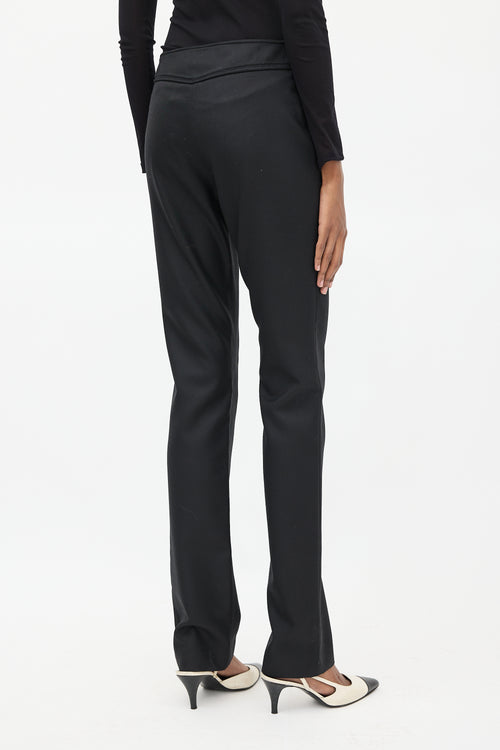 Chanel Fall 2007 Black Wool Straight Leg Trouser