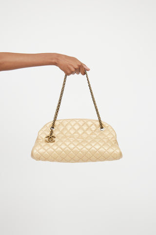 Chanel Gold Just Mademoiselle Bowler Bag