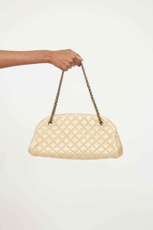 Chanel Gold Just Mademoiselle Bowler Bag