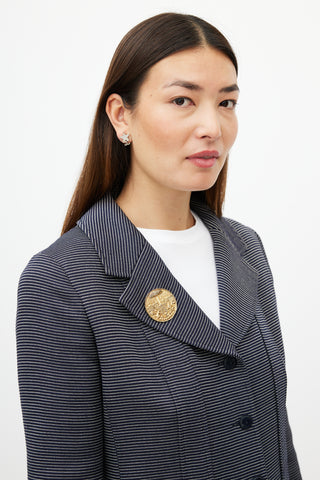 Chanel Gold Coat Of Arms Brooch