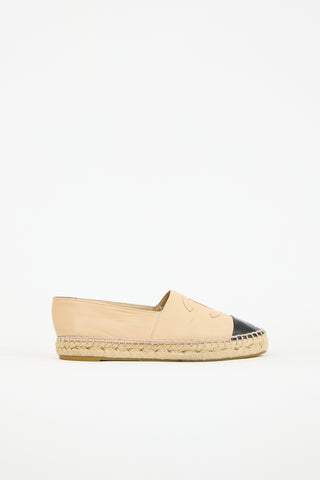 Chanel Leather CC Espadrille Flat