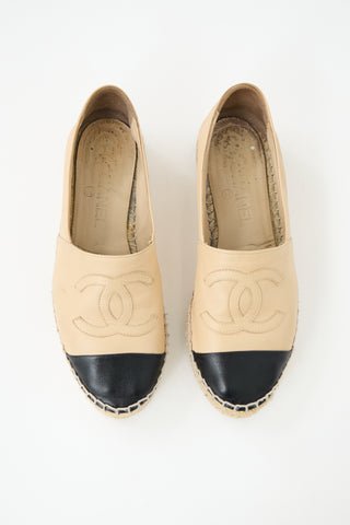 Chanel Leather CC Espadrille Flat