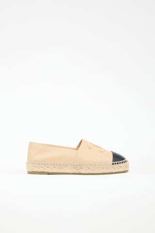 Chanel Leather CC Espadrille Flat