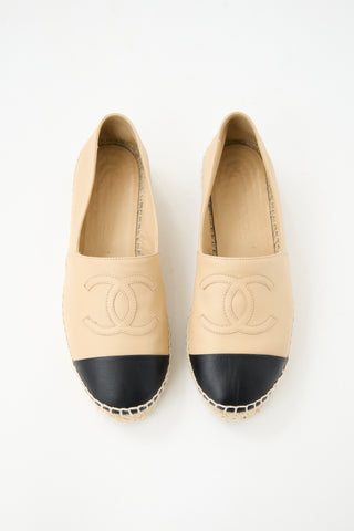 Chanel Leather CC Espadrille Flat