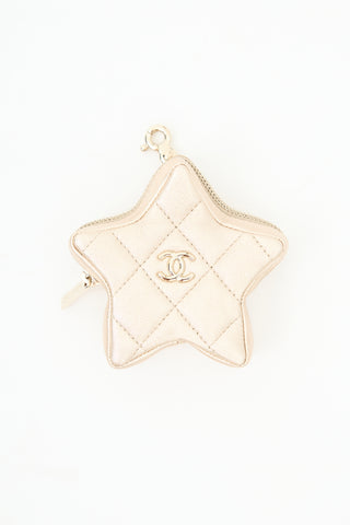 Chanel Metallic Leather Walk Of Fame Star Coin Purse