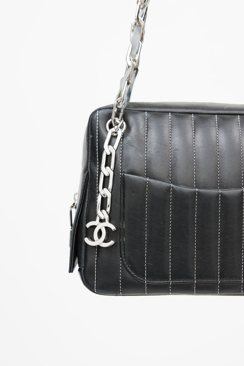 Chanel Mid 2000s Black Mademoiselle Ligne Camera Bag