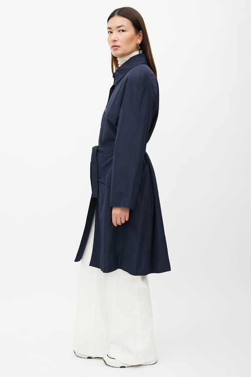 Chanel Navy Nylon Trench Coat