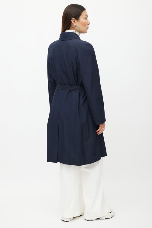 Chanel Navy Nylon Trench Coat