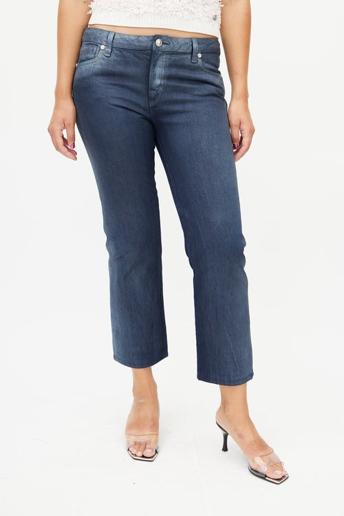 Chanel Navy 
Silver Slim Leg Jeans