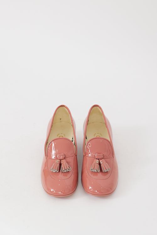 Chanel Pink Patent Leather Tassel Loafer