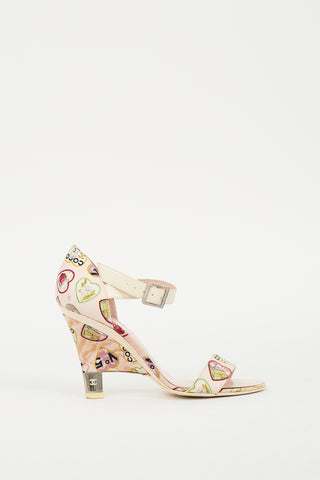 Chanel 2006 Chanel Pink Canvas Valentine Sandal