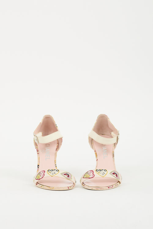 Chanel 2006 Chanel Pink Canvas Valentine Sandal